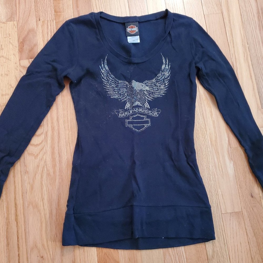 Rhinestone Studded Long Sleeve shirt